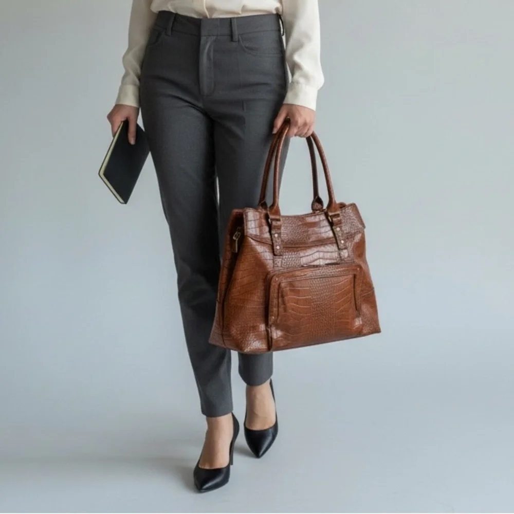 Emilie m. Embossed Manufactured Leather Bag